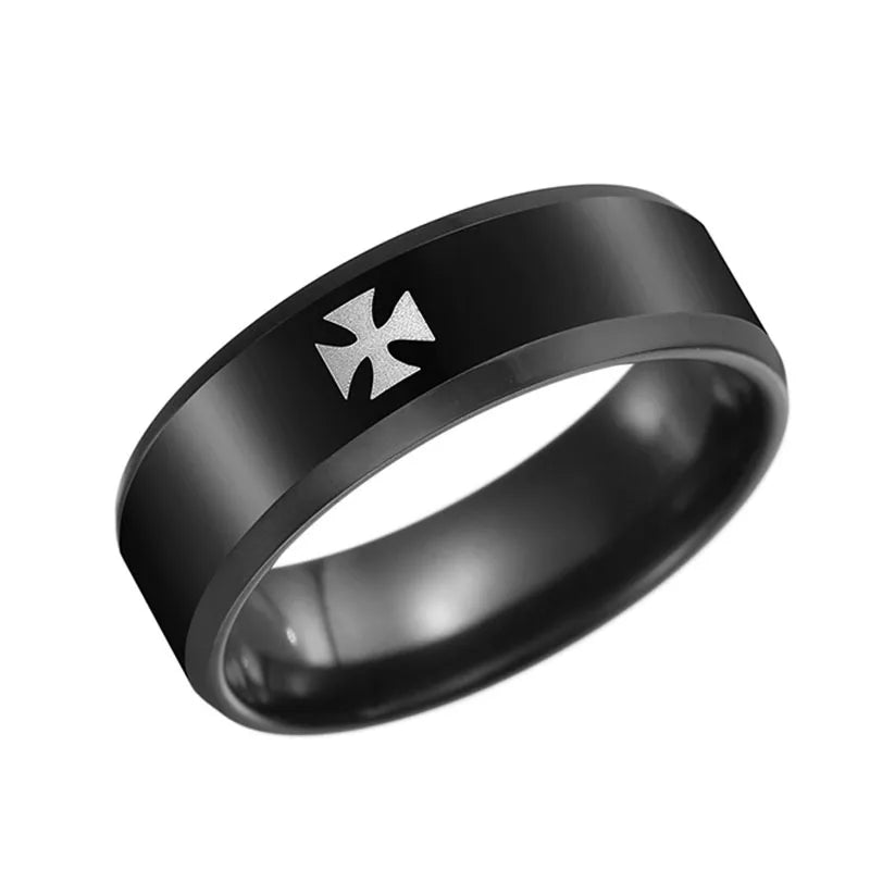 Bible Scripture Titanium Ring featuring a sleek design and a symbol for faith, perfect for both men and women.