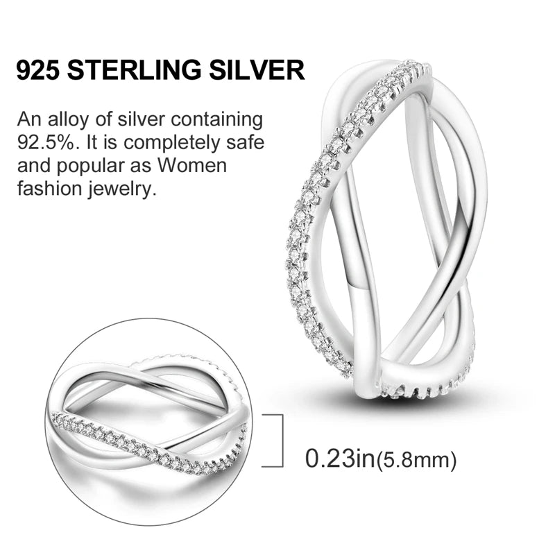 Sterling Silver Wedding Engagement Ring featuring 925 sterling silver and zircon stones for timeless elegance.