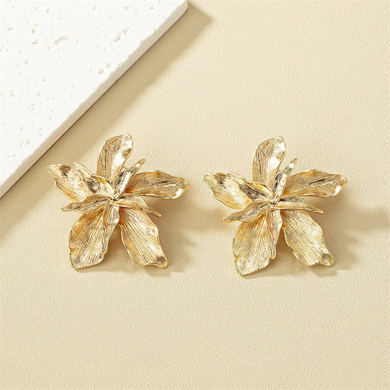Metal Flower Earrings
