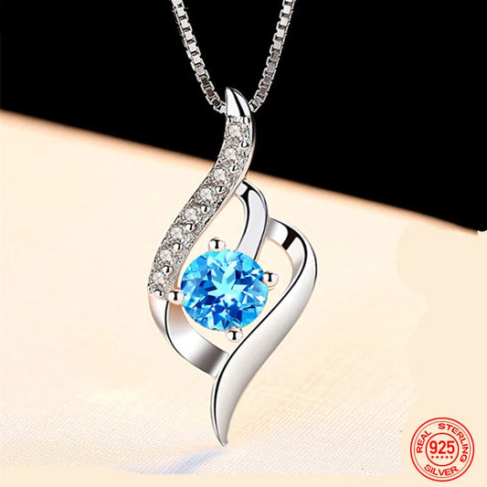 Dainty Blue Crystal Chain
